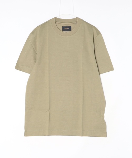 BOSS(ボス)の「コットン/シルク Tシャツ プリンス オブ ウェールズ チェック(Tシャツ/カットソー・メンズ・グリーン・L/XL/M/XXL/S)」の1枚目の写真