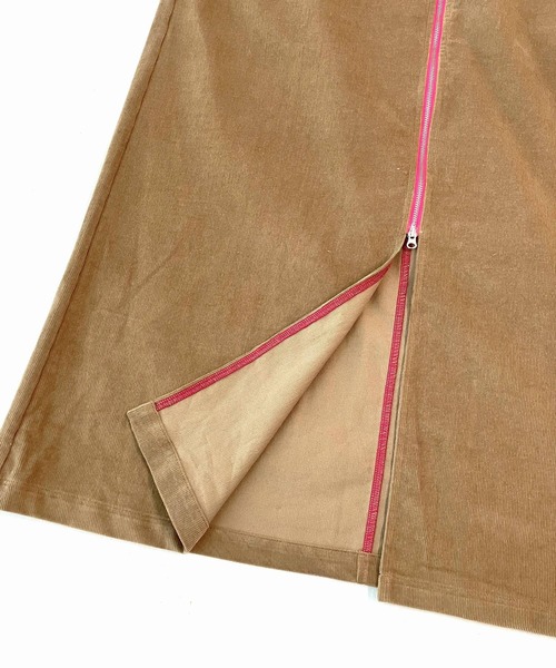 Q（キュー）の「コーデュロイZIPキャミワンピース（ワンピース・レディース・ダークベージュ/グリーン・MEDIUM）」の12枚目の写真