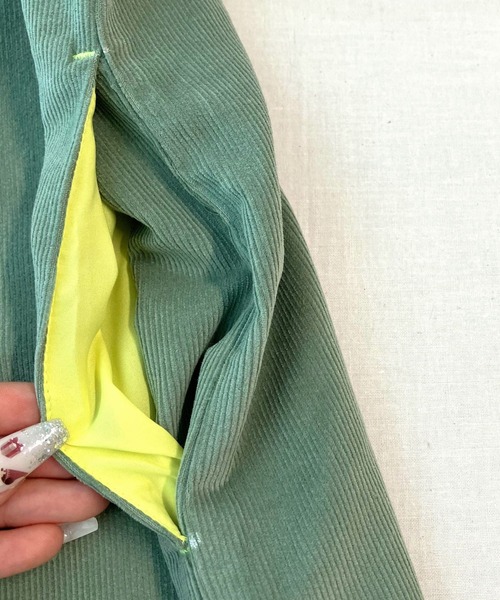 Q（キュー）の「コーデュロイZIPキャミワンピース（ワンピース・レディース・ダークベージュ/グリーン・MEDIUM）」の15枚目の写真