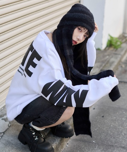 WEGO/アクセ付きストレートラインプルオーバー（スウェット）｜WEGO