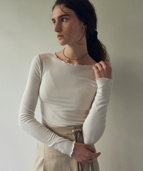 NICK&NICOLE(ニックアンドニコール)の「NICOLE WAVE KNIT_IVORY(Tシャツ/カットソー・レディース・その他・FREE)」の1枚目の写真