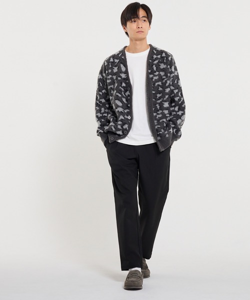 coca（coca）（コカ）の「ヘリンボーンストレッチイージータックテーパードパンツ（その他パンツ・メンズ・ブラック/チャコール・XL/L/M）」の14枚目の写真