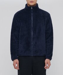 シャギーフリースジップアップジャケット[ネイビー]