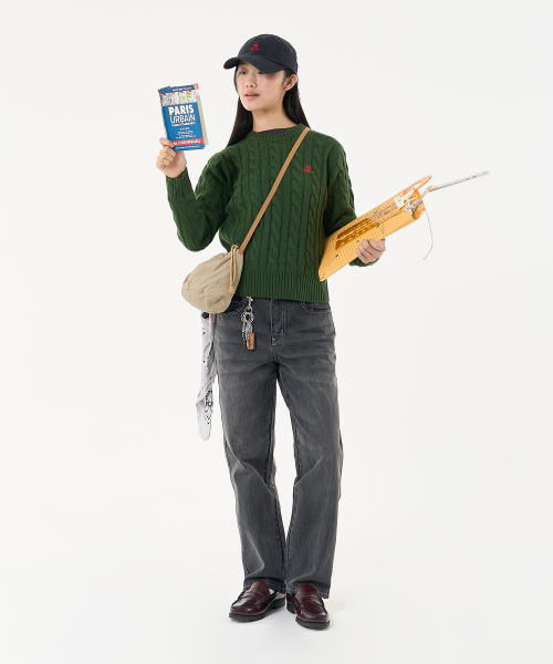 AECA(エイカ)の「AECA CLOVER CASUAL CABLE KNIT-GREEN(ニット/セーター・メンズ・その他・SMALL/MEDIUM/LARGE)」の4枚目の写真