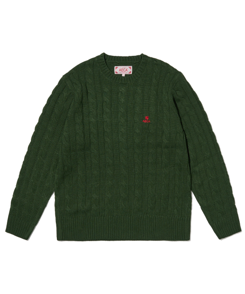AECA(エイカ)の「AECA CLOVER CASUAL CABLE KNIT-GREEN(ニット/セーター・メンズ・その他・SMALL/MEDIUM/LARGE)」の6枚目の写真