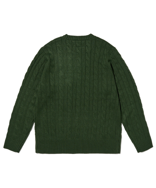 AECA(エイカ)の「AECA CLOVER CASUAL CABLE KNIT-GREEN(ニット/セーター・メンズ・その他・SMALL/MEDIUM/LARGE)」の7枚目の写真