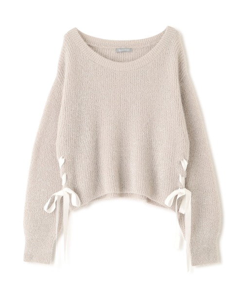 JILL by JILL STUART(ジルバイジルスチュアート)の「◇サイドリボンフィルムフェザーニット(ニット/セーター・レディース・グレー/ブルー/ホワイト/ピンク・FREE)」の7枚目の写真