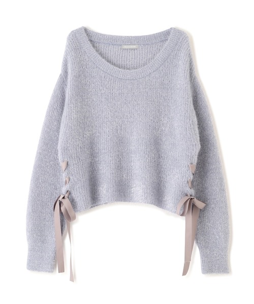 JILL by JILL STUART(ジルバイジルスチュアート)の「◇サイドリボンフィルムフェザーニット(ニット/セーター・レディース・グレー/ブルー/ホワイト/ピンク・FREE)」の13枚目の写真