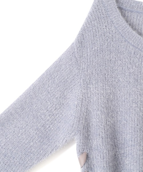 【新品未使用】ジルバイジルスチュアート☆サイドリボンフィルムフェザーニット サイドリボンフィルムフェザーニット | JILL by JILL STUART（ジル