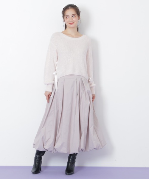 ◇サイドリボンフィルムフェザーニット（ニット/セーター）｜JILL by
