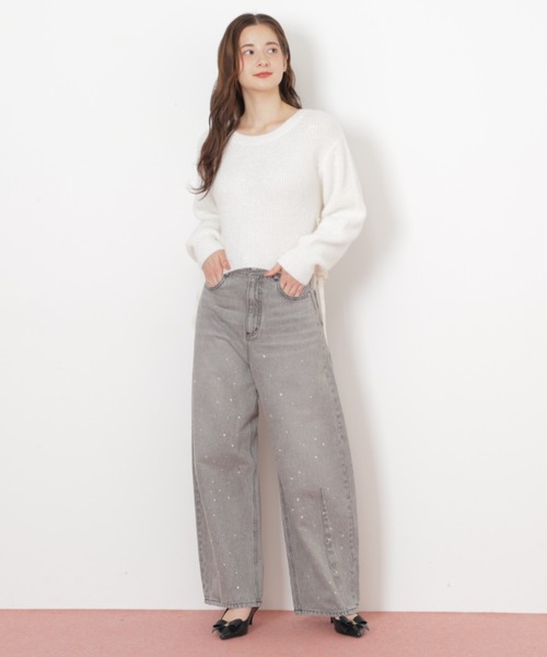 JILL by JILL STUART(ジルバイジルスチュアート)の「◇サイドリボンフィルムフェザーニット(ニット/セーター・レディース・グレー/ブルー/ホワイト/ピンク・FREE)」の22枚目の写真