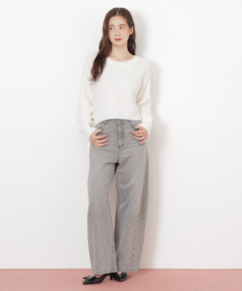 JILL by JILL STUART(ジルバイジルスチュアート)の「◇サイドリボンフィルムフェザーニット(ニット/セーター・レディース・グレー/ブルー/ホワイト/ピンク・FREE)」の20枚目の写真