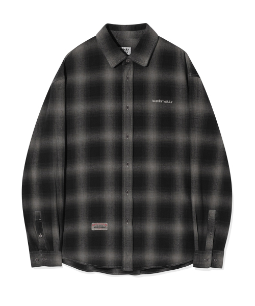 Wacky WiLLy(ワッキーウィリー)の「ダイングチェックシャツグレー(シャツ/ブラウス・レディース・その他・MEDIUM/LARGE/SMALL)」の1枚目の写真