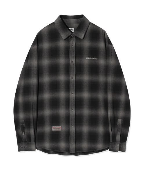Wacky WiLLy(ワッキーウィリー)の「ダイングチェックシャツグレー(シャツ/ブラウス・レディース・その他・MEDIUM/LARGE/SMALL)」の2枚目の写真