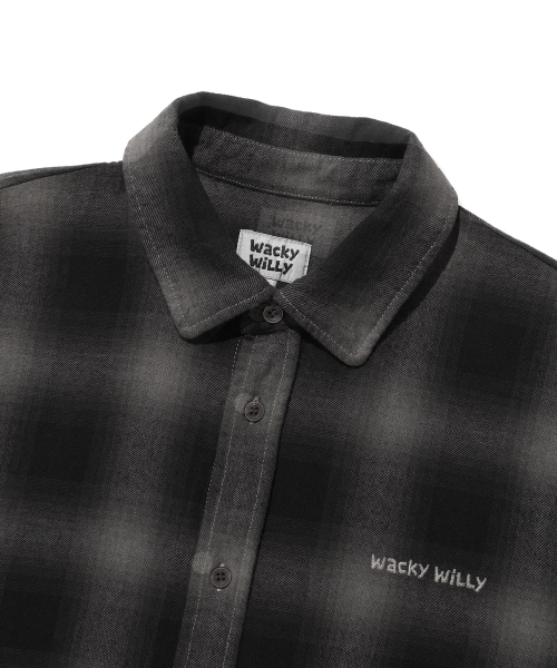 Wacky WiLLy(ワッキーウィリー)の「ダイングチェックシャツグレー(シャツ/ブラウス・レディース・その他・MEDIUM/LARGE/SMALL)」の4枚目の写真