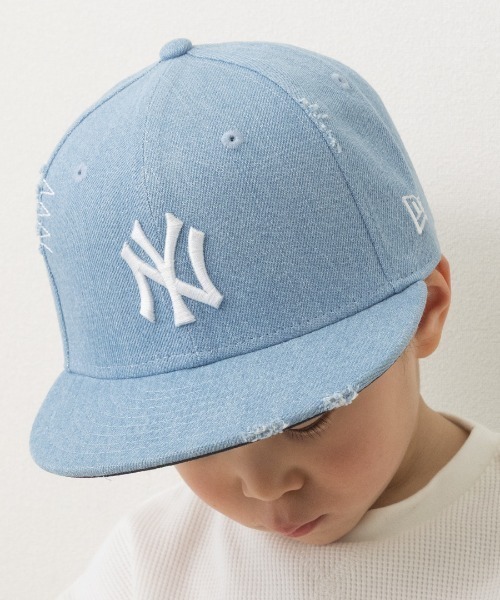 NEW ERA(ニューエラ)の「New Era キャップ CHILD 9FIFTY 帽子 49-53cm(キャップ・キッズ・ブルー/ブラック×ホワイト/ブラック×ゴールド/ネイビー/ベージュ/ライトブルー・50-52cm)」の5枚目の写真