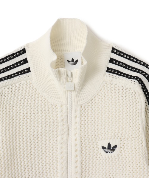 adidas（アディダス）の「adidas KNITTED CROCHET FIREBIRD TRACK TOP / アディダス ニット クロシェ ファイヤーバード トラックトップ（ニット/セーター・レディース・ホワイト・S/M/L）」の9枚目の写真
