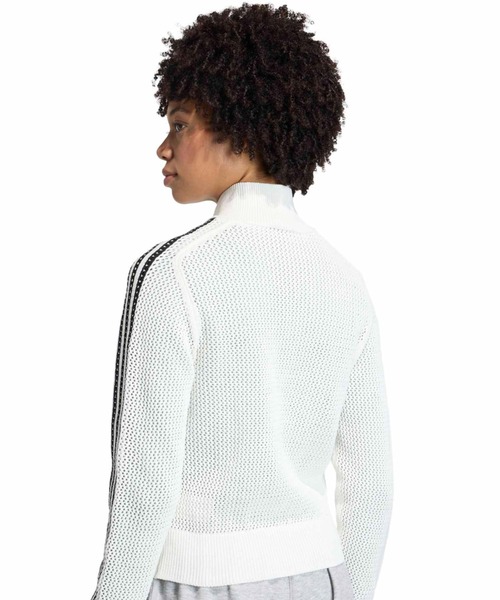 adidas（アディダス）の「adidas KNITTED CROCHET FIREBIRD TRACK TOP / アディダス ニット クロシェ ファイヤーバード トラックトップ（ニット/セーター・レディース・ホワイト・S/M/L）」の4枚目の写真