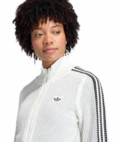 adidas（アディダス）の「adidas KNITTED CROCHET FIREBIRD TRACK TOP / アディダス ニット クロシェ ファイヤーバード トラックトップ（ニット/セーター・レディース・ホワイト・S/M/L）」の10枚目の写真