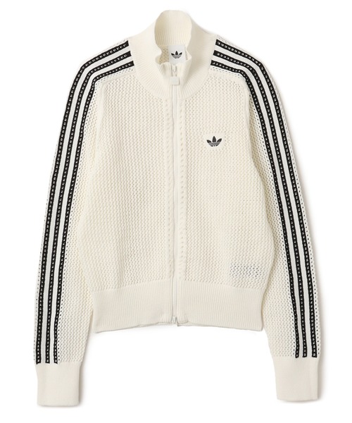 adidas（アディダス）の「adidas KNITTED CROCHET FIREBIRD TRACK TOP / アディダス ニット クロシェ ファイヤーバード トラックトップ（ニット/セーター・レディース・ホワイト・S/M/L）」の8枚目の写真