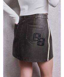 GYDA | GGラインFake Leatherスカートライクショートパンツ(スカート)