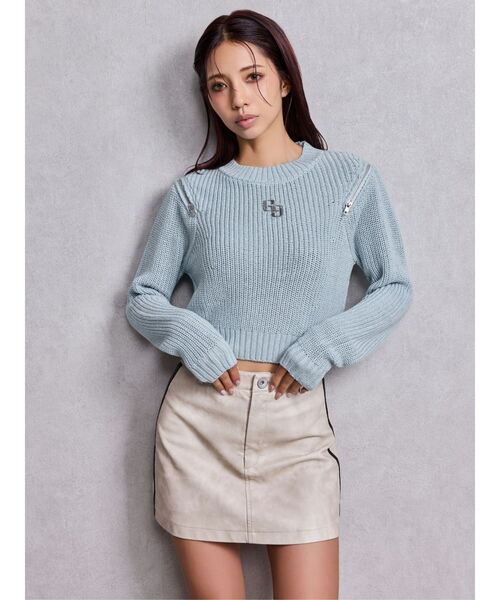 GYDA（ジェイダ）の「GGラインFake Leatherスカートライクショートパンツ（スカート・レディース・ブラウン/アイボリー・SMALL/MEDIUM）」の18枚目の写真