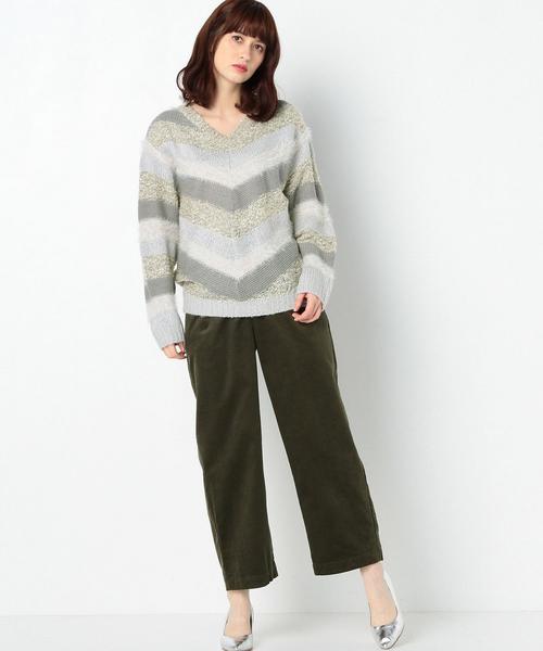 Another Edition（アナザーエディション）の「コーデュロイタックパンツ/AEBC CORD WIDE PT◆（その他パンツ・レディース・オリーブ/ネイビー・FREE）」の6枚目の写真