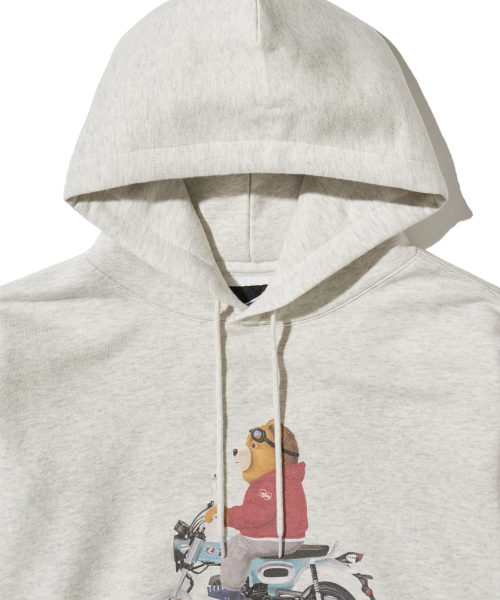 PHYPS MOTORCYCLE(フィップスモーターサイクル)の「DAX Bear Hoodie Oatmeal(パーカー・レディース・その他・MEDIUM/LARGE/X-LARGE/SMALL)」の3枚目の写真