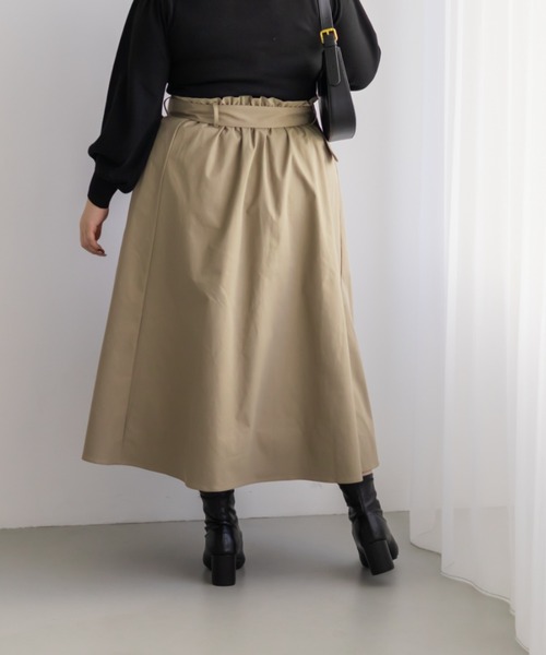 CLETTE(クレット)の「CLETTEオリジナルトレンチデザインスカート(スカート・レディース・ブラック/ブラウン/ベージュ・LL/3L/4L)」の16枚目の写真