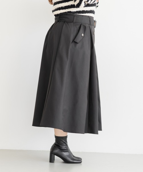 CLETTE(クレット)の「CLETTEオリジナルトレンチデザインスカート(スカート・レディース・ブラック/ブラウン/ベージュ・LL/3L/4L)」の21枚目の写真