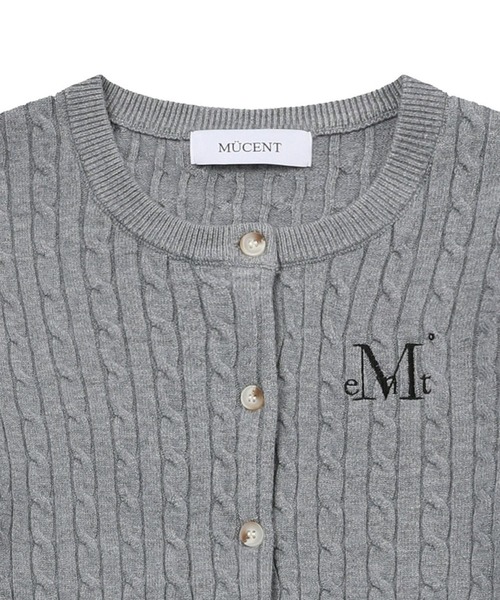 MUCENT（ムセント）の「MUCENT／ADIAN ニットカーディガン（カーディガン/ボレロ・レディース・ブラック/チャコール/ネイビー/グレー・FREE）」の19枚目の写真
