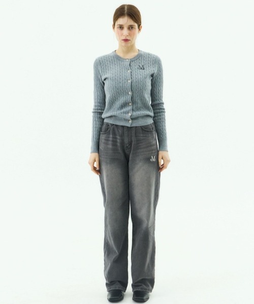 MUCENT（ムセント）の「MUCENT／ADIAN ニットカーディガン（カーディガン/ボレロ・レディース・ブラック/チャコール/ネイビー/グレー・FREE）」の5枚目の写真