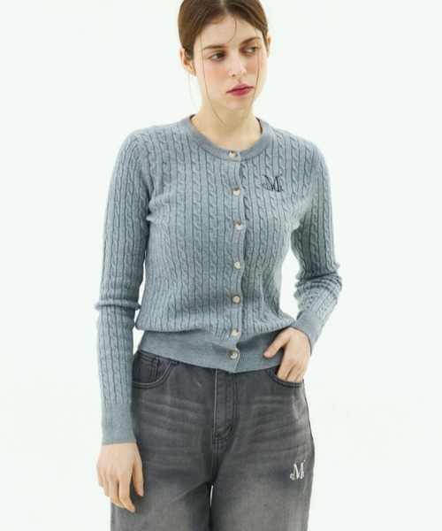 MUCENT（ムセント）の「MUCENT／ADIAN ニットカーディガン（カーディガン/ボレロ・レディース・ブラック/チャコール/ネイビー/グレー・FREE）」の10枚目の写真