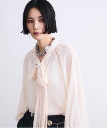 MONOe | プリーツタイヴィンテージライクブラウス(シャツ/ブラウス)