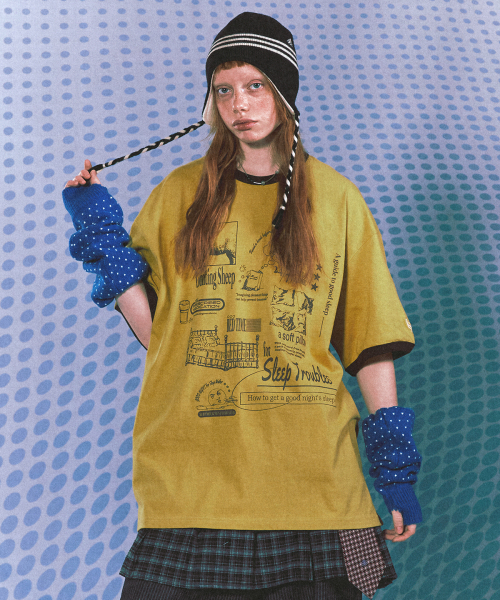 MAINBOOTH(メインブース)の「Sleep Guide T-shirt(YELLOW)(Tシャツ/カットソー・レディース・その他・1/2/3)」の2枚目の写真