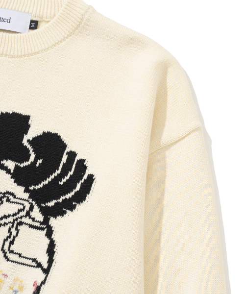 KNITTED（ニッティド）の「[NITTED X QWER DEMO] Let's Love Donut Round Knit IVORY（ニット/セーター・レディース・その他・LARGE/X-LARGE/MEDIUM）」の5枚目の写真