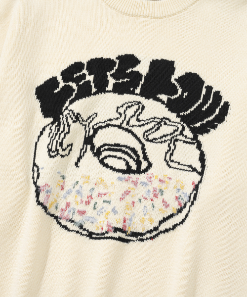 KNITTED（ニッティド）の「[NITTED X QWER DEMO] Let's Love Donut Round Knit IVORY（ニット/セーター・レディース・その他・LARGE/X-LARGE/MEDIUM）」の8枚目の写真