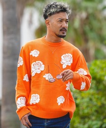 （あん）ホワイトオレンジ柄、ニット素材 楽天市場】【SALE／50%OFF】(M)マーブルPOニット HARE ハレ トップス