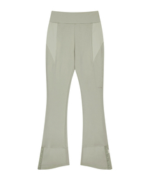 OJOS（オホス）の「Button Slit Bootcut Pants / Mint Grey（レギンス/スパッツ）」