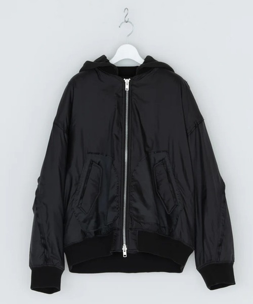 DISCOVERED(ディスカバード)の「【DISCOVERED/ディスカバード】DEVILS EAR HOODIE DOWN MA-1(MA-1・メンズ・カーキ/ブラック・3)」の3枚目の写真