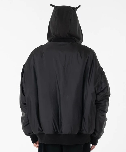 DISCOVERED(ディスカバード)の「【DISCOVERED/ディスカバード】DEVILS EAR HOODIE DOWN MA-1(MA-1・メンズ・カーキ/ブラック・3)」の7枚目の写真