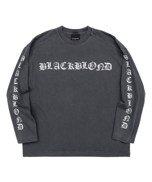BLACK BLOND(ブラック ブロンド)の「ビビディ クラッシュド ペイスト ピグメント 長袖Tシャツ (チャコール)(Tシャツ/カットソー・レディース・その他・MEDIUM/LARGE/X-LARGE)」の2枚目の写真