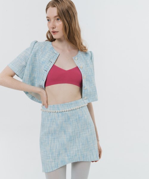 SILN（シルン）の「Tweed mini skirt (BLUE)（スカート・レディース・その他・MEDIUM/SMALL）」の3枚目の写真