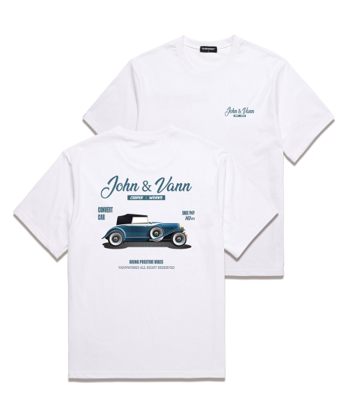 VANNWORKS(バンワークス)の「JOHN オーバーサイズ 半袖Tシャツ (VS0125) ホワイト(Tシャツ/カットソー・レディース・その他・MEDIUM/LARGE/X-LARGE/XX-LARGE/SMALL)」の1枚目の写真
