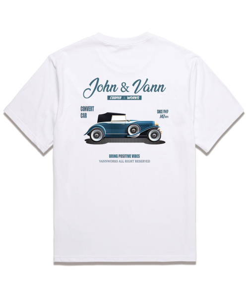 VANNWORKS(バンワークス)の「JOHN オーバーサイズ 半袖Tシャツ (VS0125) ホワイト(Tシャツ/カットソー・レディース・その他・MEDIUM/LARGE/X-LARGE/XX-LARGE/SMALL)」の3枚目の写真