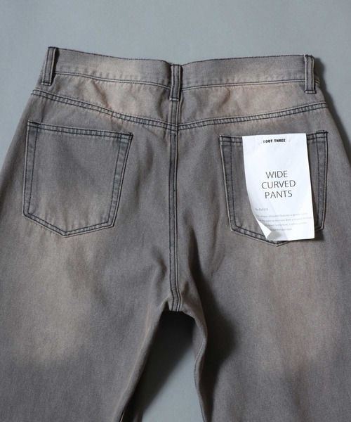 ANPAS(アンパス)の「Wide Curved Pants/ワイドデニムカーブパンツ バレルレッグパンツ ジーンズ デニムパンツ ボトムス メンズ レディース ユニセックス(デニムパンツ・メンズ・グレー/ブルー/ブラック/ブラウン・S/M/L/LL)」の20枚目の写真