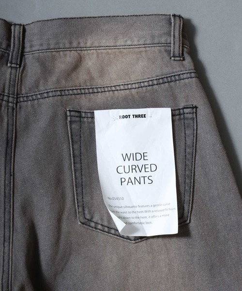 ANPAS(アンパス)の「Wide Curved Pants/ワイドデニムカーブパンツ バレルレッグパンツ ジーンズ デニムパンツ ボトムス メンズ レディース ユニセックス(デニムパンツ・メンズ・グレー/ブルー/ブラック/ブラウン・S/M/L/LL)」の19枚目の写真
