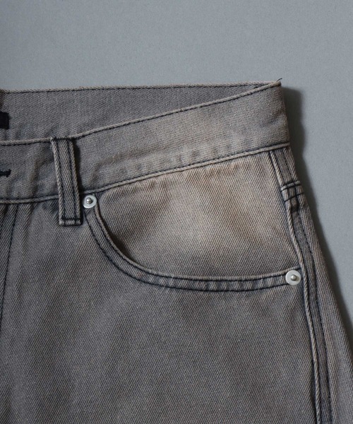 ANPAS(アンパス)の「Wide Curved Pants/ワイドデニムカーブパンツ バレルレッグパンツ ジーンズ デニムパンツ ボトムス メンズ レディース ユニセックス(デニムパンツ・メンズ・グレー/ブルー/ブラック/ブラウン・S/M/L/LL)」の15枚目の写真