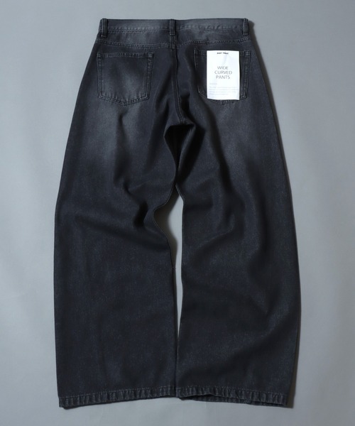 ANPAS(アンパス)の「Wide Curved Pants/ワイドデニムカーブパンツ バレルレッグパンツ ジーンズ デニムパンツ ボトムス メンズ レディース ユニセックス(デニムパンツ・メンズ・グレー/ブルー/ブラック/ブラウン・S/M/L/LL)」の7枚目の写真