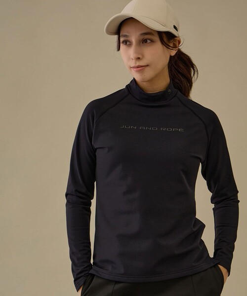 JUN&ROPE'（ジュンアンドロペ）の「【NOIR】ウォームキーパーハイネック長袖トップス/保温（Tシャツ/カットソー・レディース・ベージュ系その他/ホワイト/ブラック/チャコールグレー・M/L/S）」の3枚目の写真